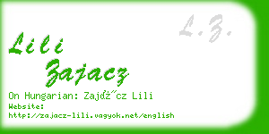 lili zajacz business card